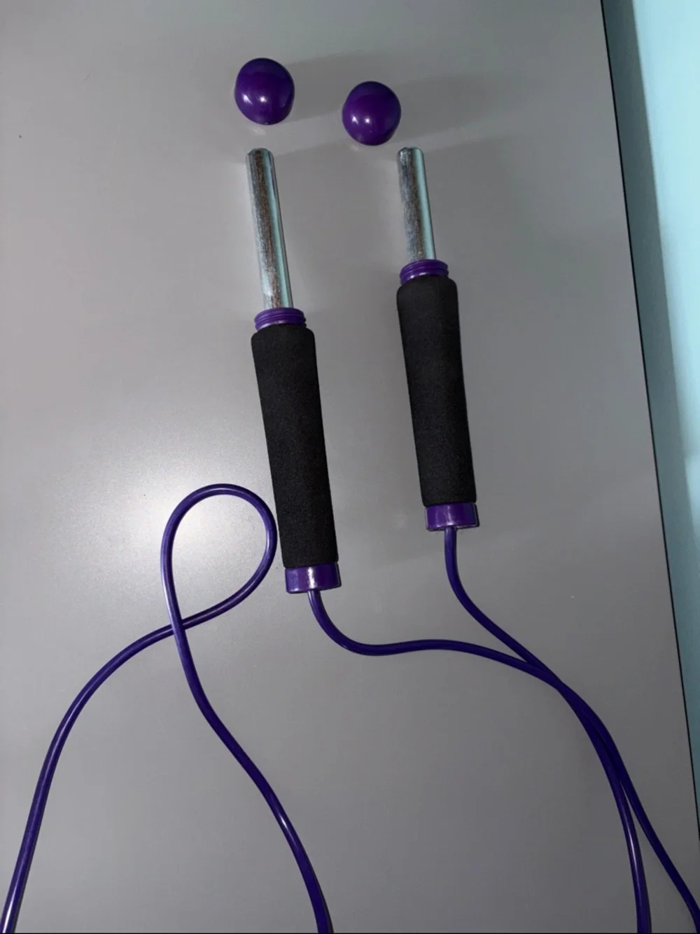 💟 Jump Rope With Removable Weighted Foam Handles - Picture 3 of 4